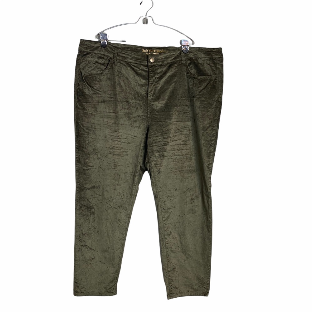 Soft Surroundings Sz 22W Velour Pants Skinny Leg